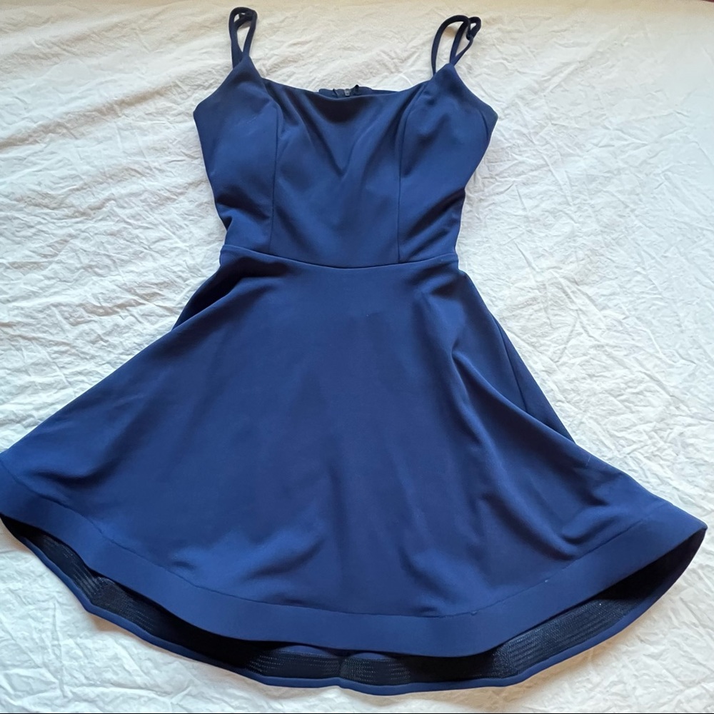 blue skater dress